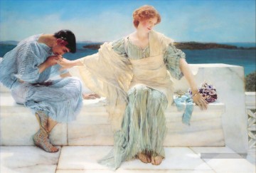 Ne me demandez plus romantique Sir Lawrence Alma Tadema Peinture à l'huile